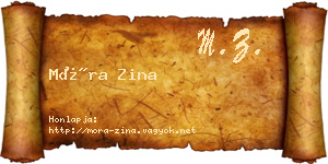 Móra Zina névjegykártya